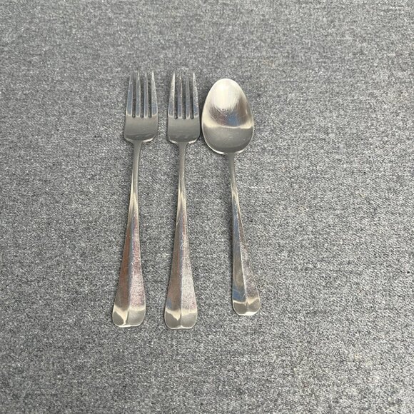 Gorham Ethan Allen Stainless 2 Dinner Forks 1 Dinner Spoon Satin Flatware - Picture 2 of 5